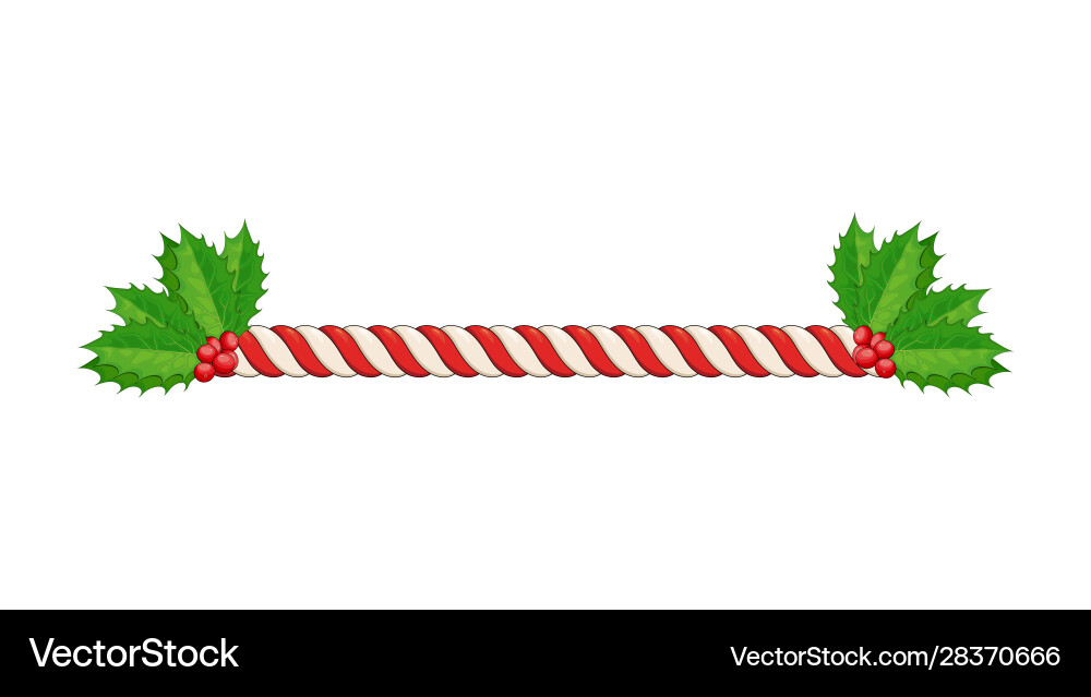 Candy cane line Grenzteiler für Weihnachten Candy cane line Grenzteiler für Weihnachten vektorbild