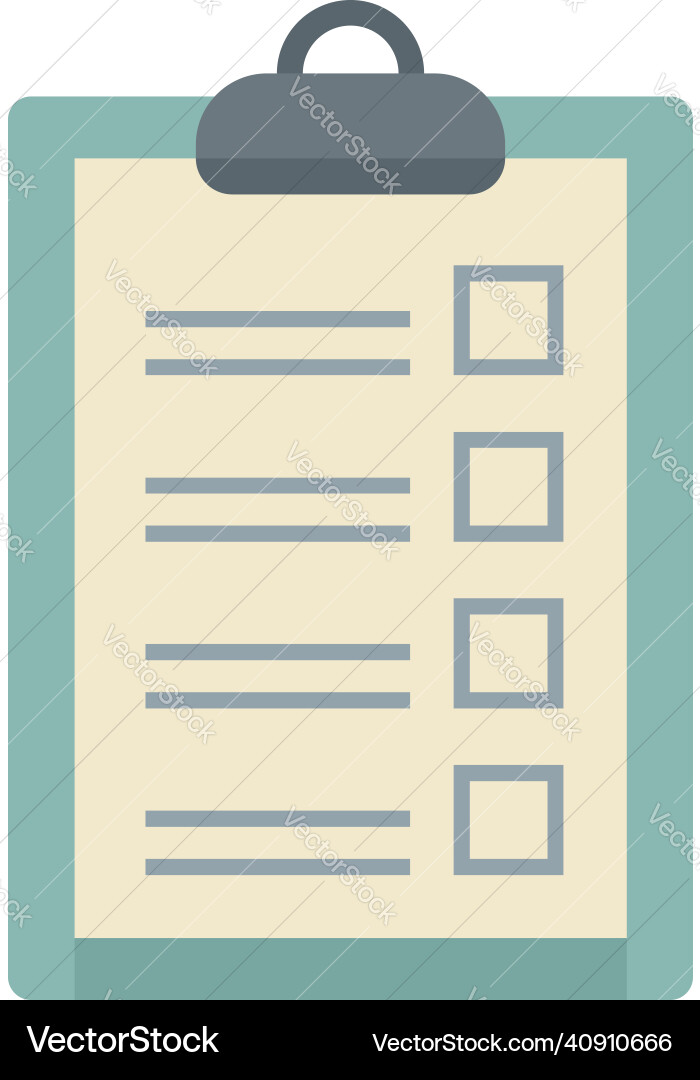 Check to-do list icon flat isolated Vector Image