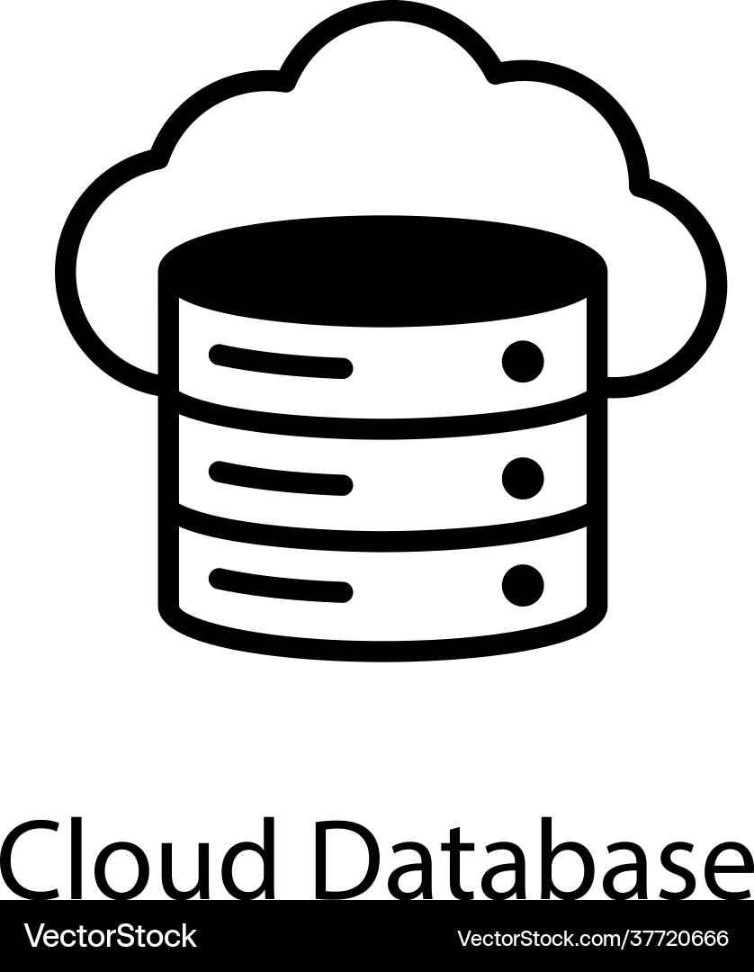 Cloud database Vector Image