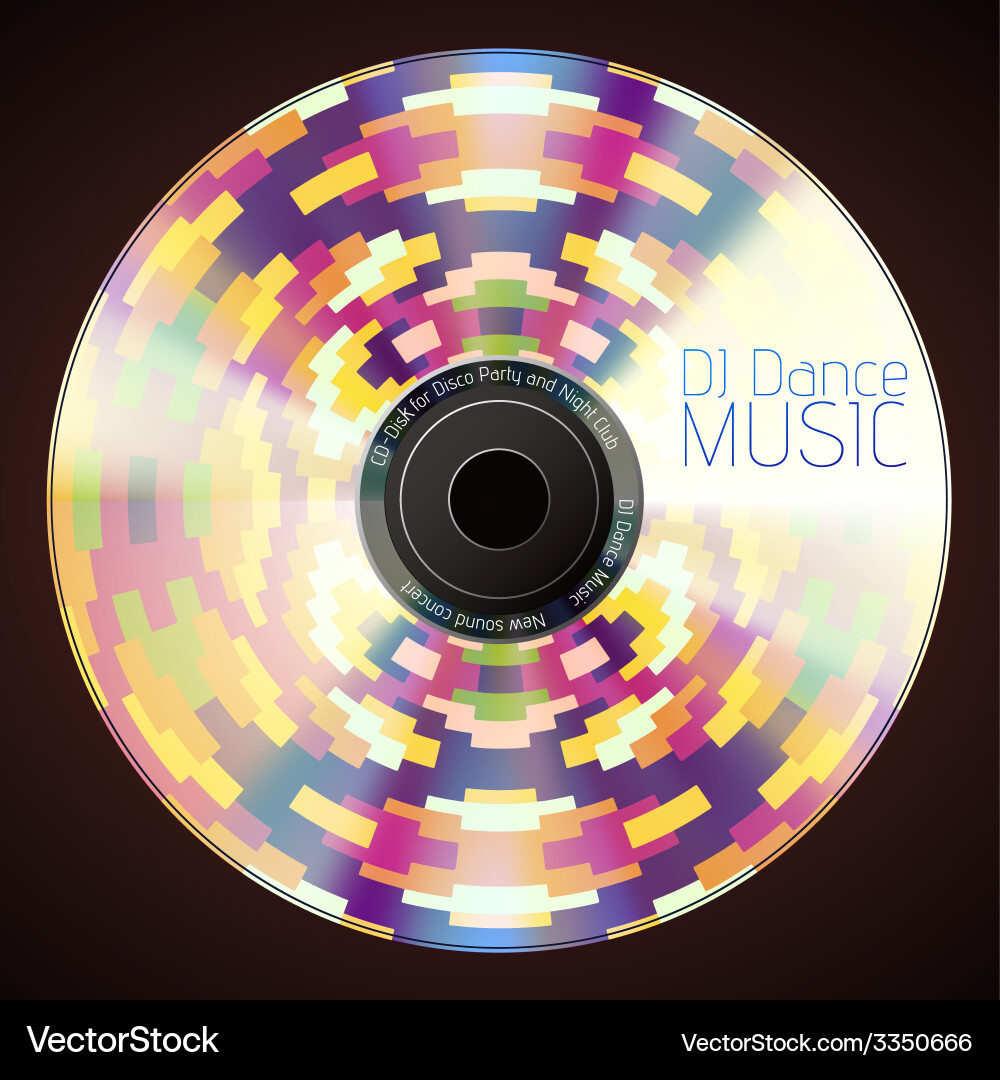 Disco abstract background record or disk vector image