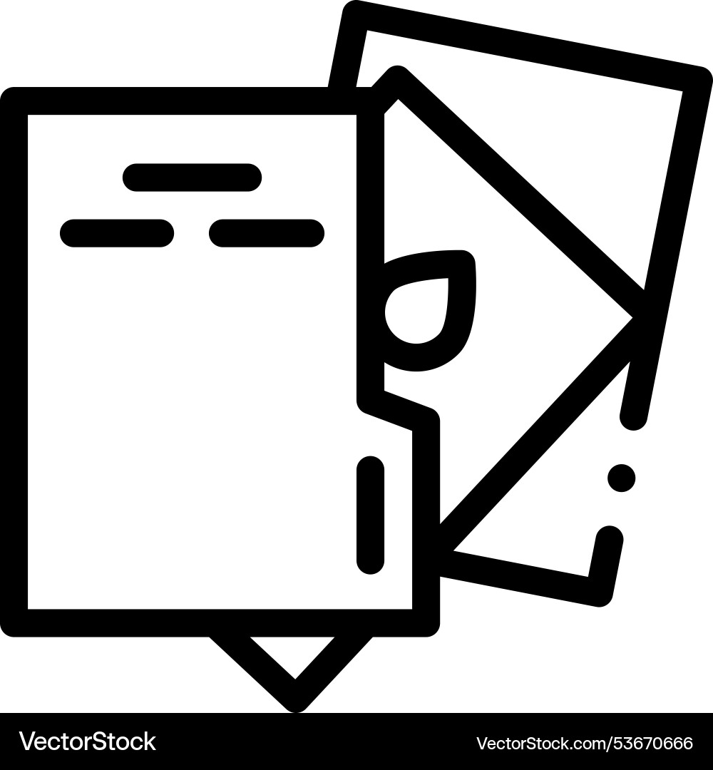 Folder icon thin linear style design isolated Folder icon thin linear style design isolated vector image