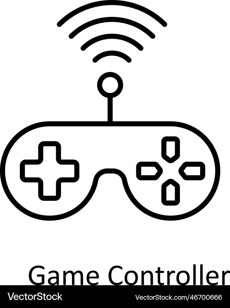Game controller outline icons simple st Vector Image