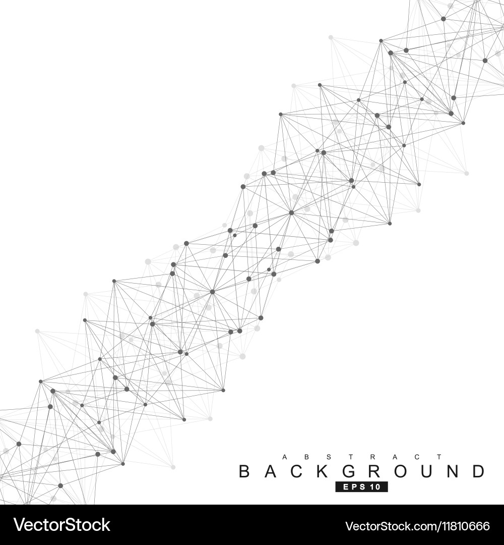 Geometric abstract background with connected line Vector Image