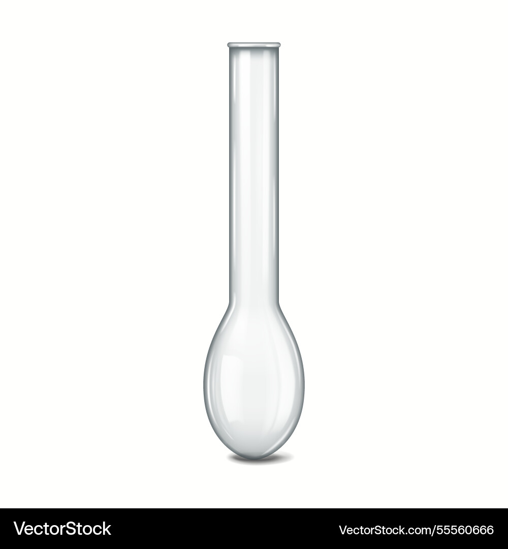 Glass laboratory flask isolated on white Glass laboratory flask isolated on white vector image