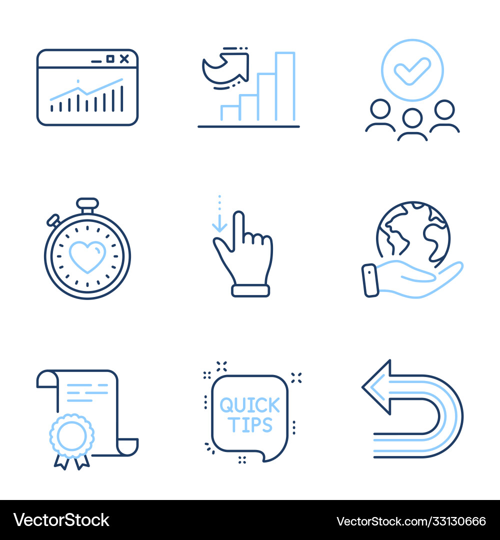 Heartbeat timer touchscreen gesture and growth Heartbeat timer touchscreen gesture and growth Vector Image