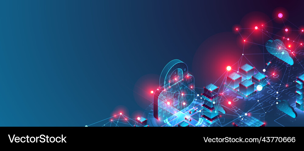 Isometric big data flow processing concept cloud Vector Image