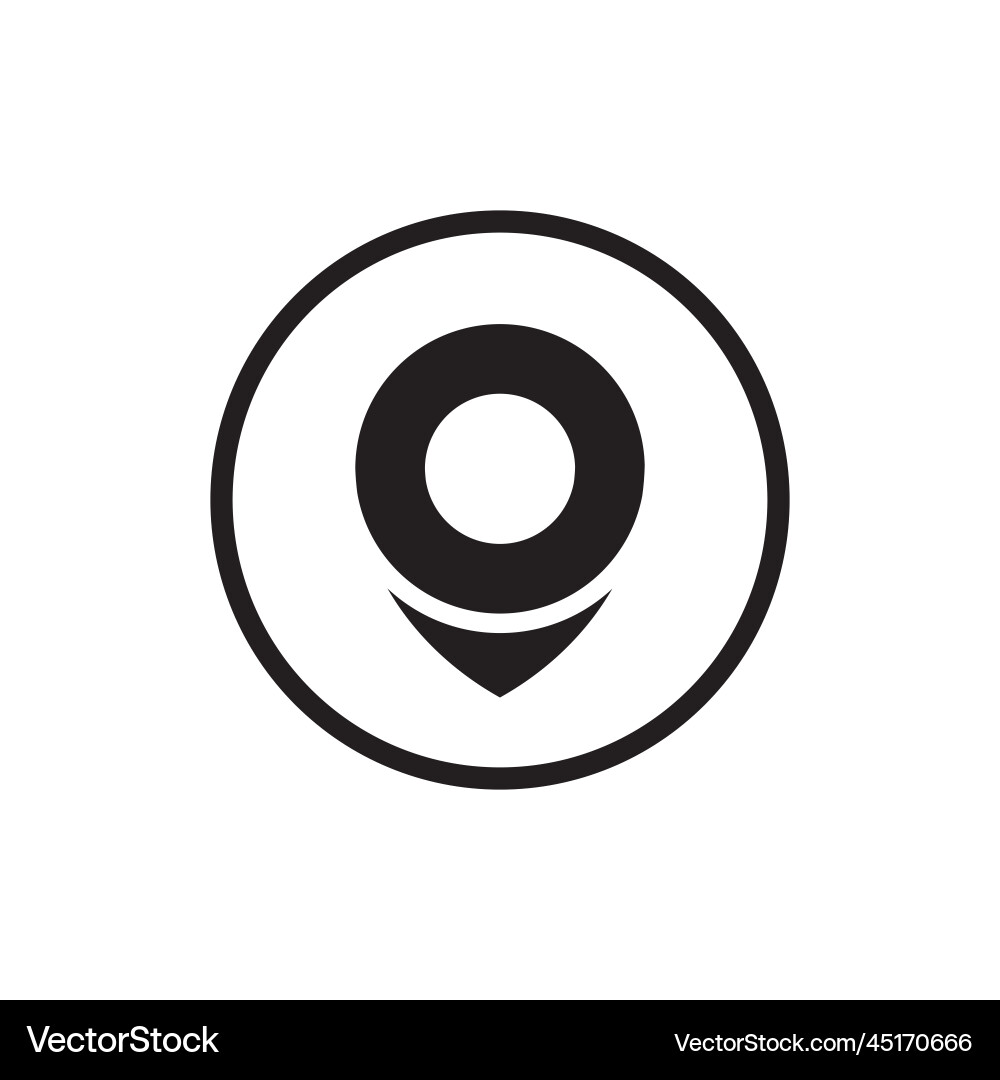 Map pin logo location pointer icon design Map pin logo location pointer icon design vector image