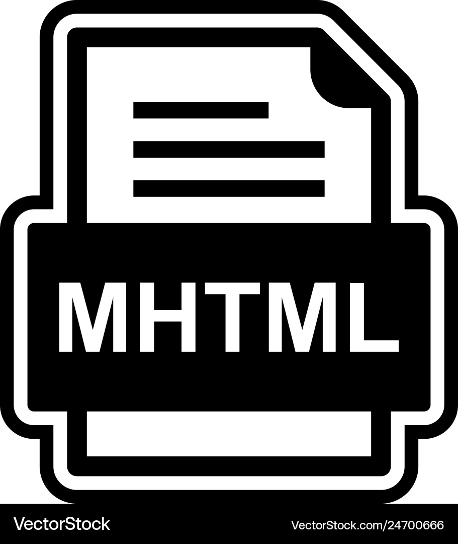 Mhtml file document icon Vector Image