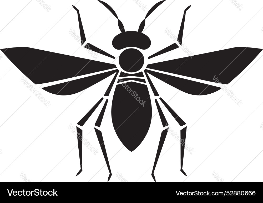 Minimalistic stick insect icon mysterious Vector Image