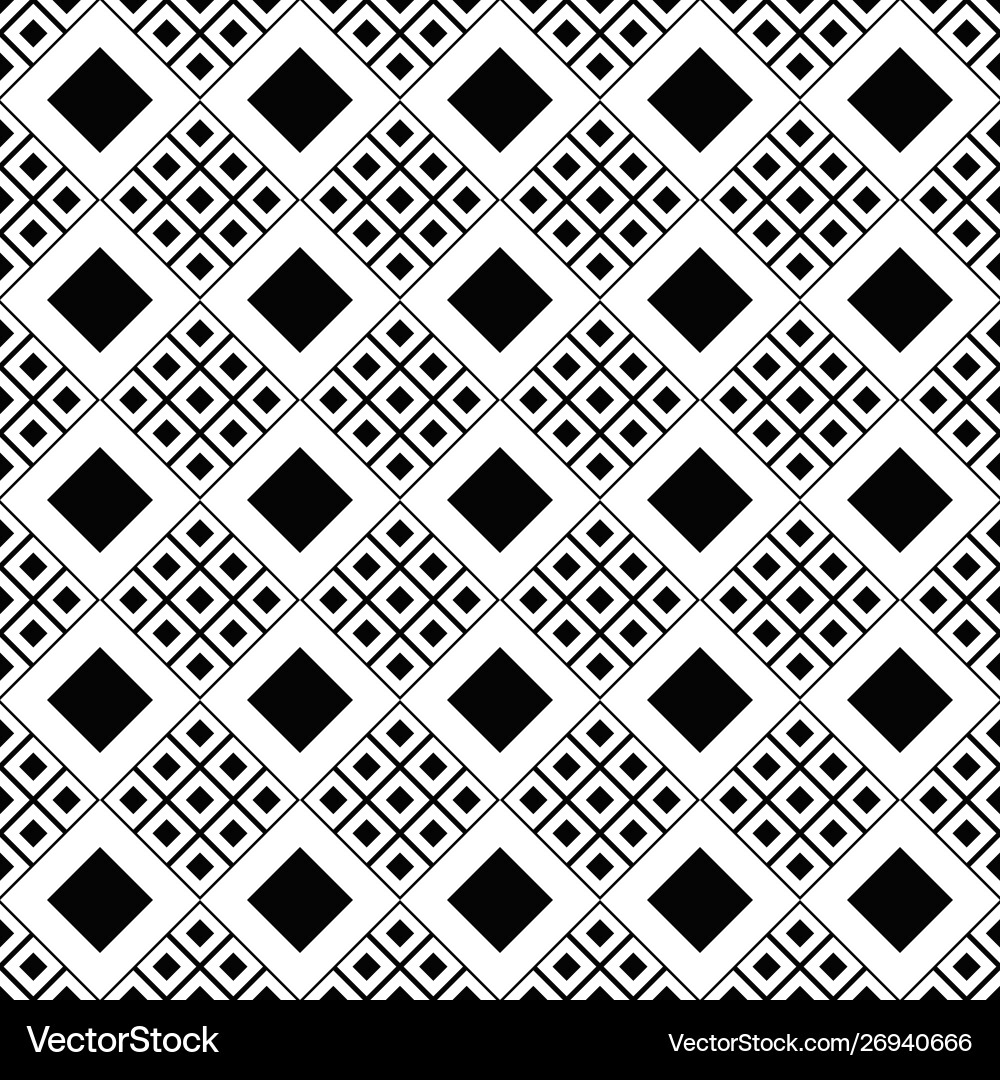 Monochrome seamless abstract square pattern Monochrome seamless abstract square pattern vector image