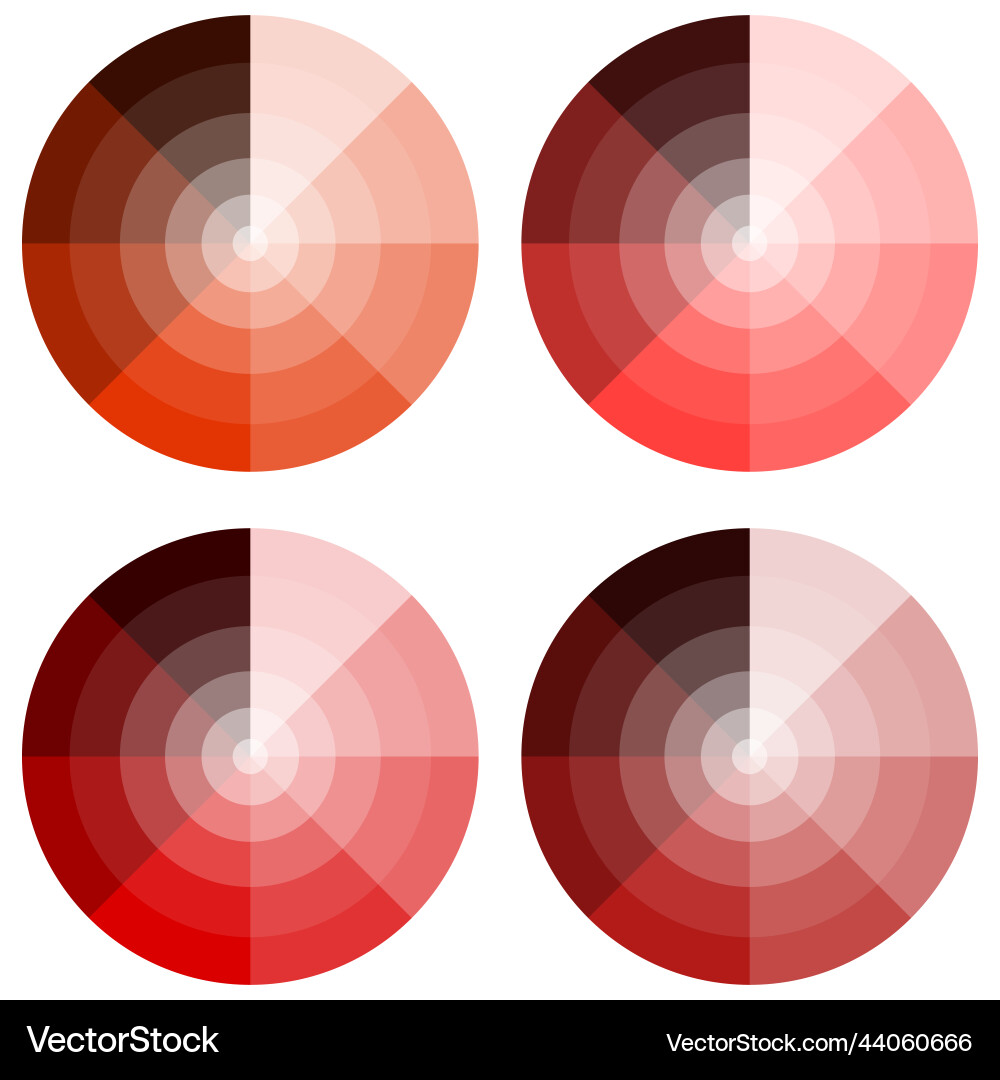 Red round palette abstract colorful background Red round palette abstract colorful background vector image