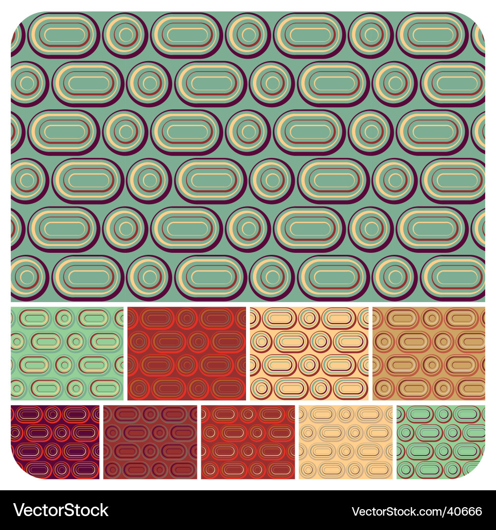 Retro Circle Pattern Set vector image