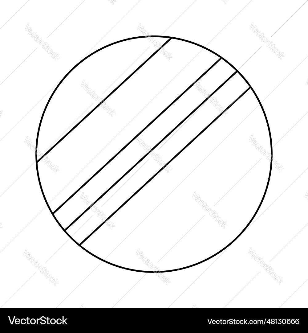 Simple round frameless mirror with reflection Vector Image