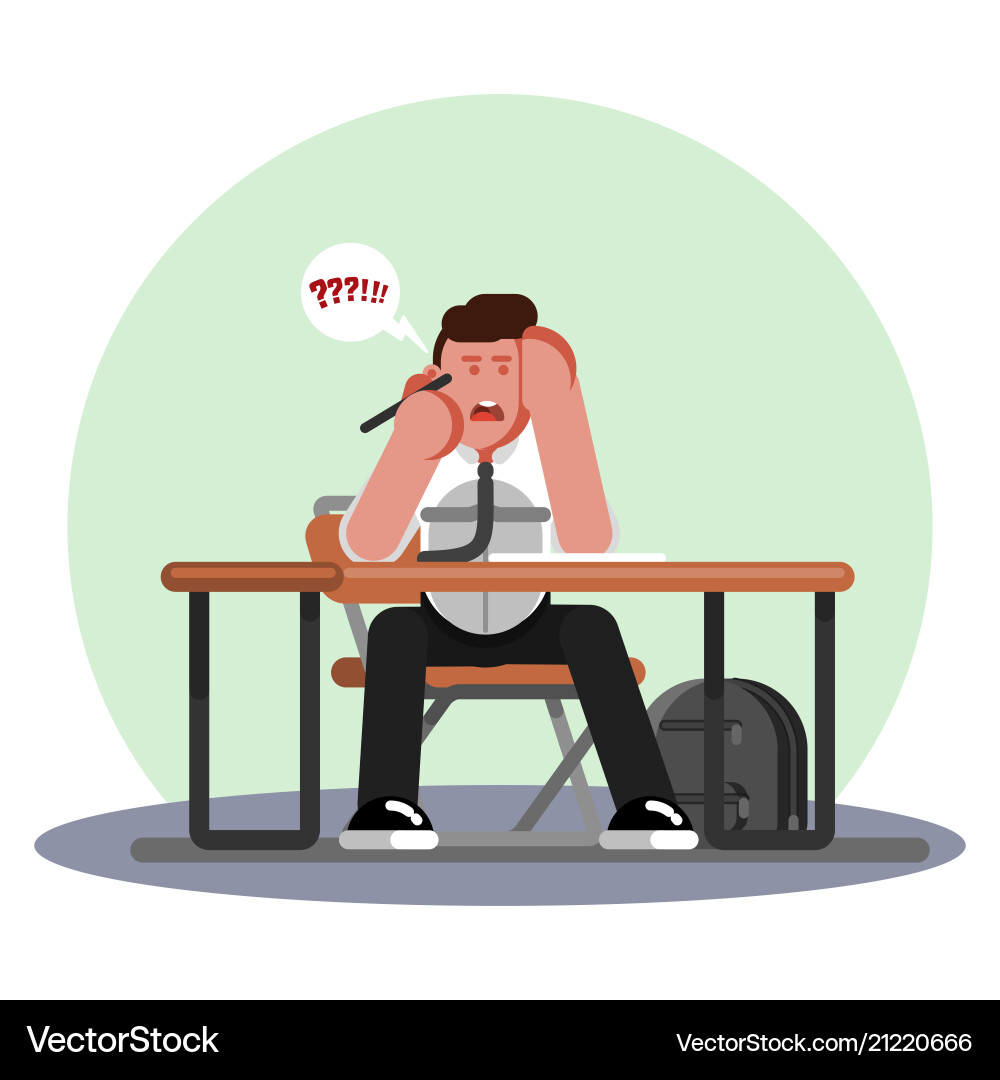 Student passing exams Student passing exams vector image