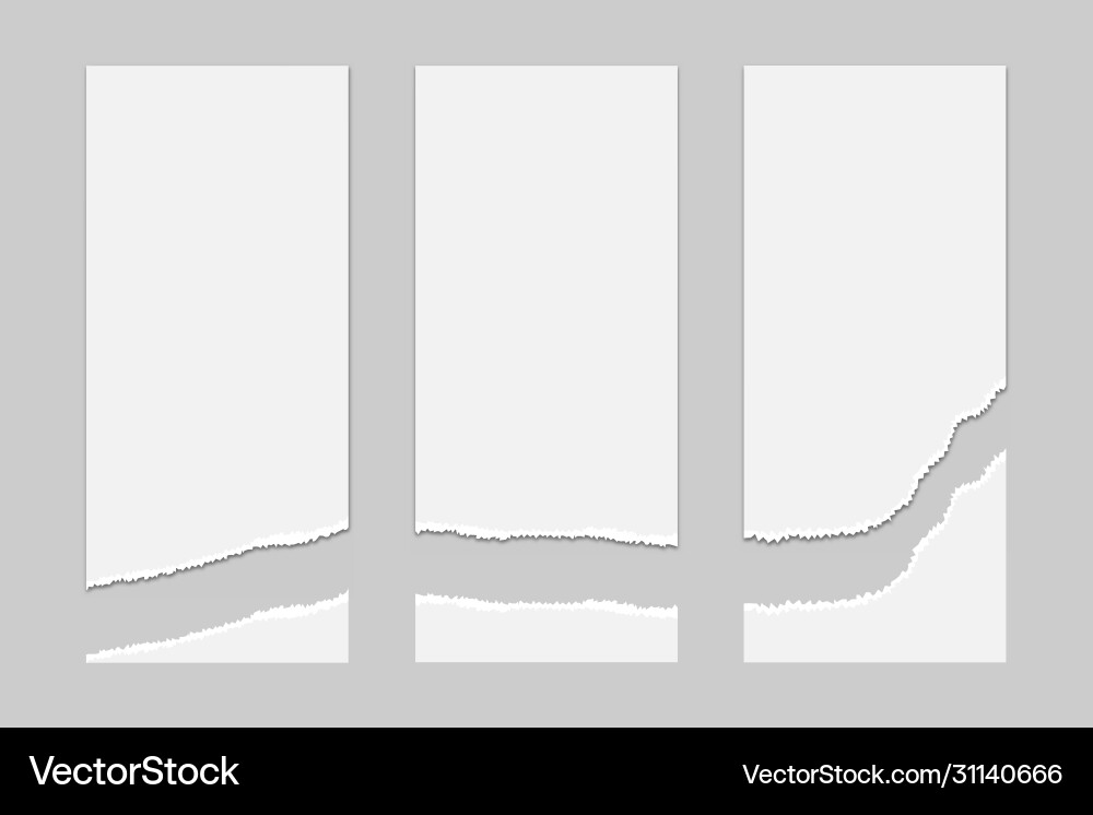 Torn paper page mock up background Torn paper page mock up background vector image