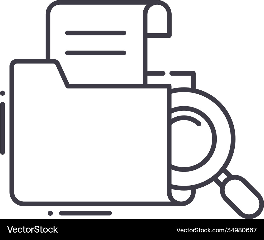 Documentation management icon linear isolated Documentation management icon linear isolated vector image