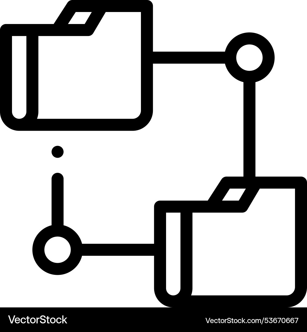 Folder icon thin linear style design isolated Folder icon thin linear style design isolated vector image