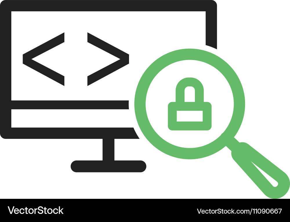 Insecure code vector image