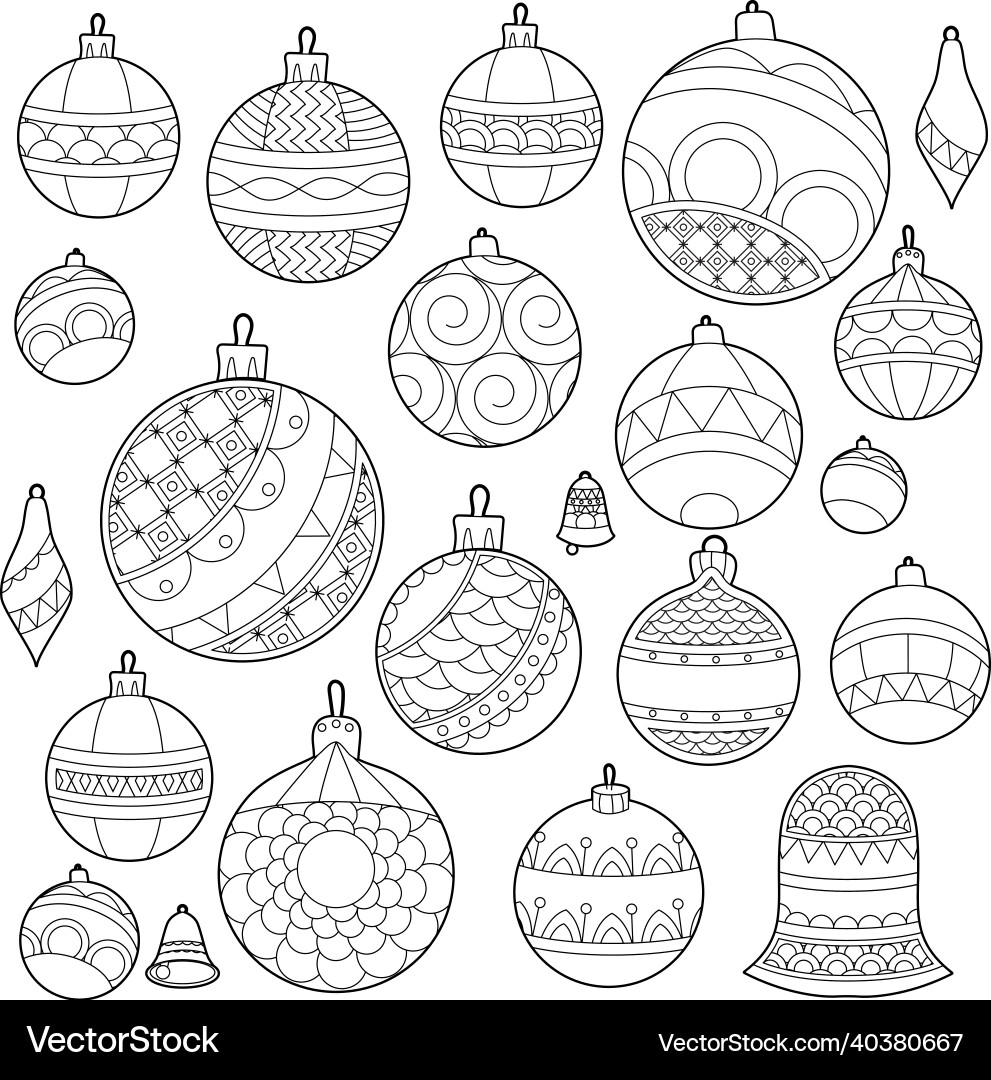 Isolated festive objects for christmas tree Vector Image
