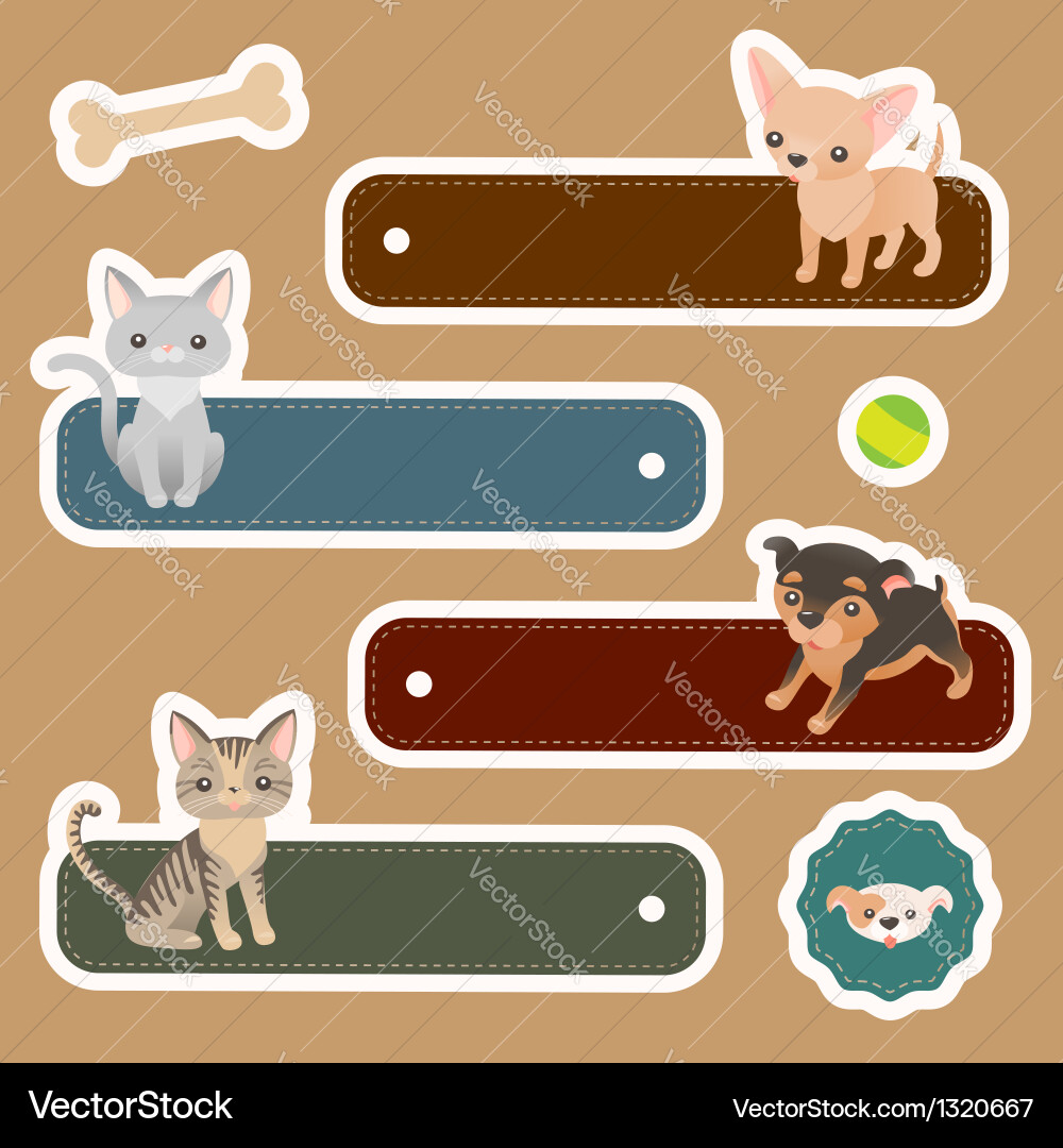 Pets label Royalty Free Vector Image - VectorStock