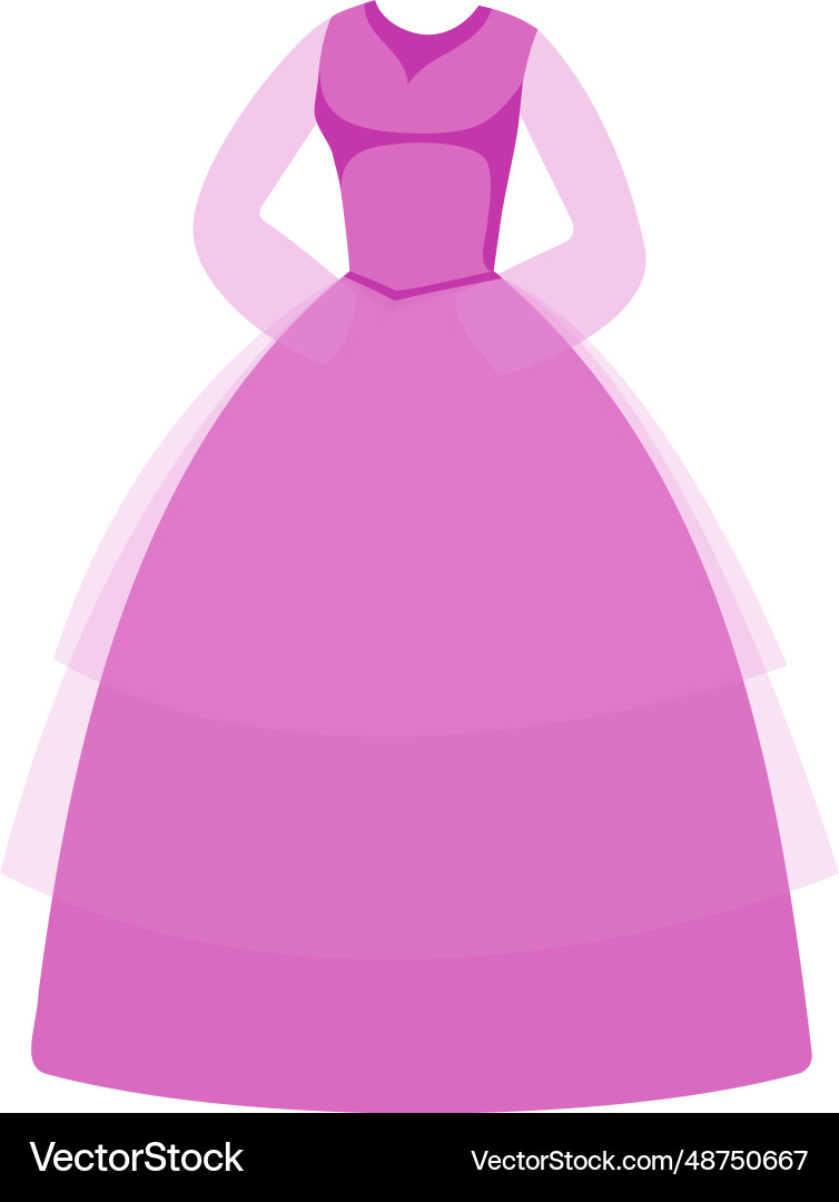 Princess dress cartoon image Vector Image