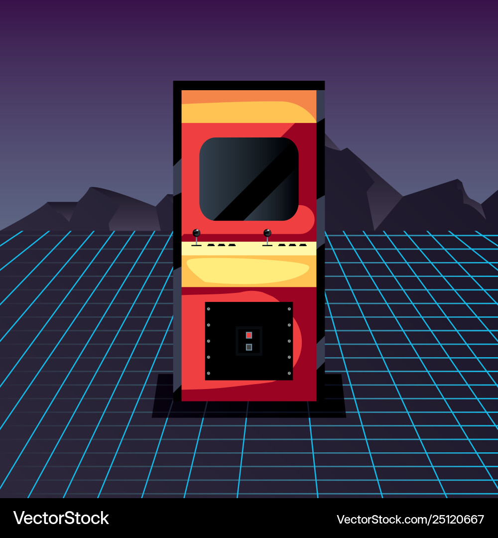Retro Arcade Game Vector Image