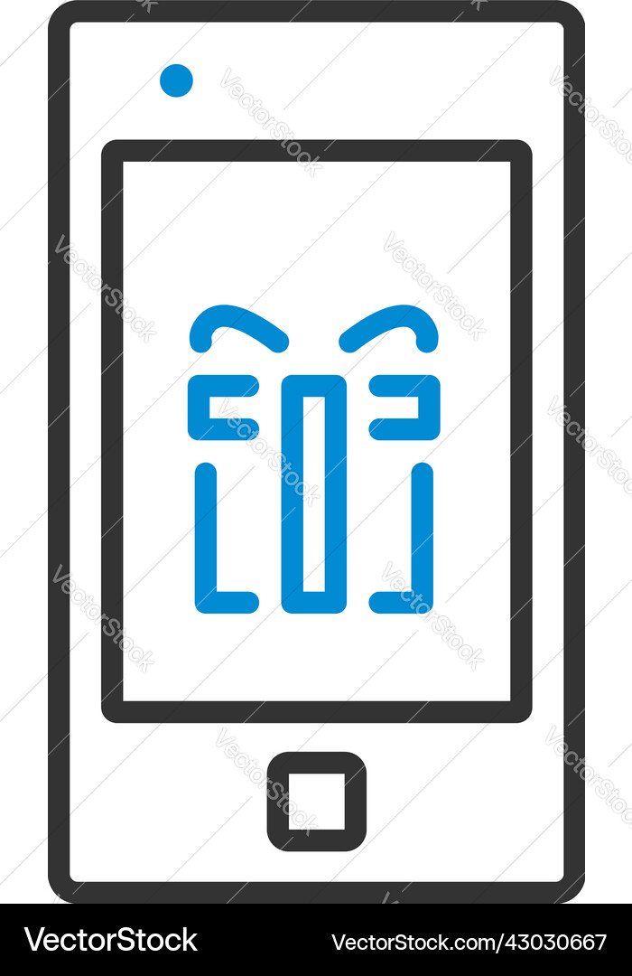 Smartphone with gift box on screen icon vector image