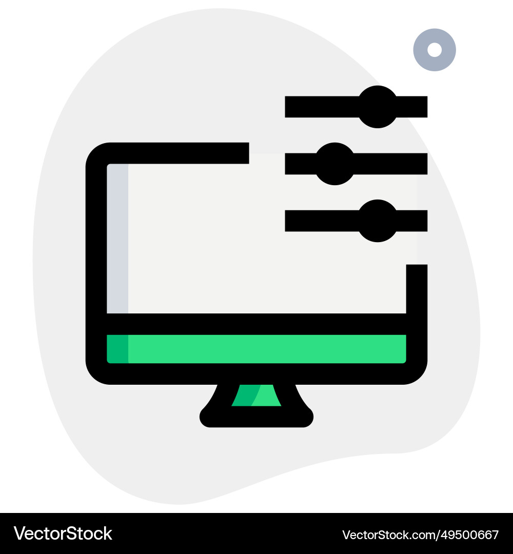 Using desktop equalizer for audio setting Vector Image