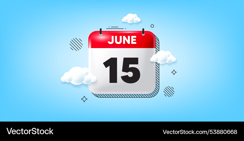 15th day of the month icon event schedule date 15th day of the month icon event schedule date vector image