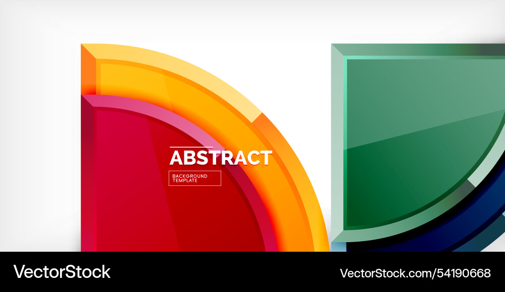 Abstract background - circles and round triangles Vector Image