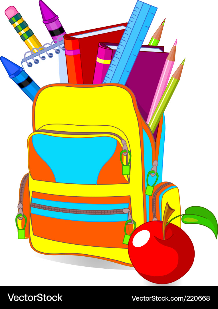 Back to School Supplies Vector Image