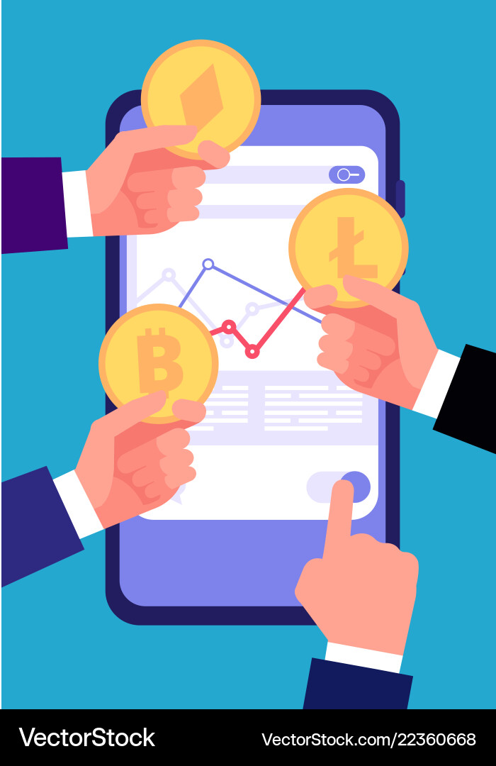 Bitcoin ico and blockchain concept Bitcoin ico and blockchain concept vector image