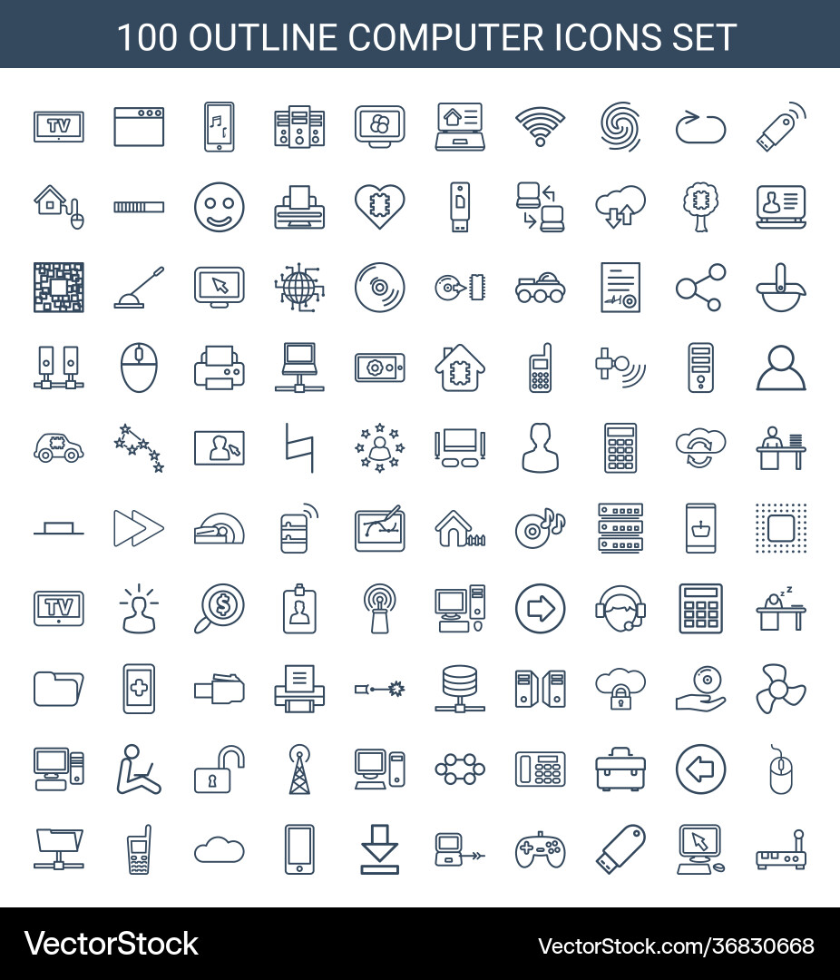 Computer icons vector image
