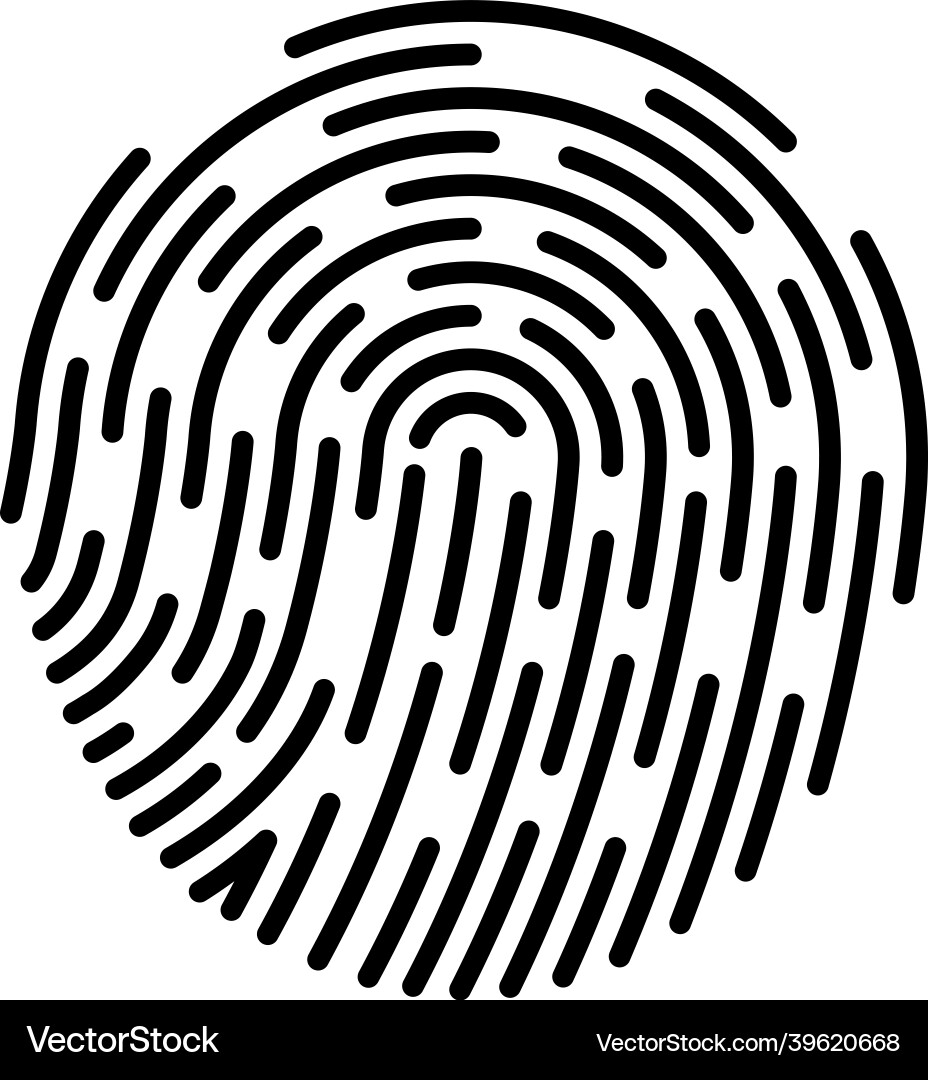 Fingerprint icon design template isolated Vector Image