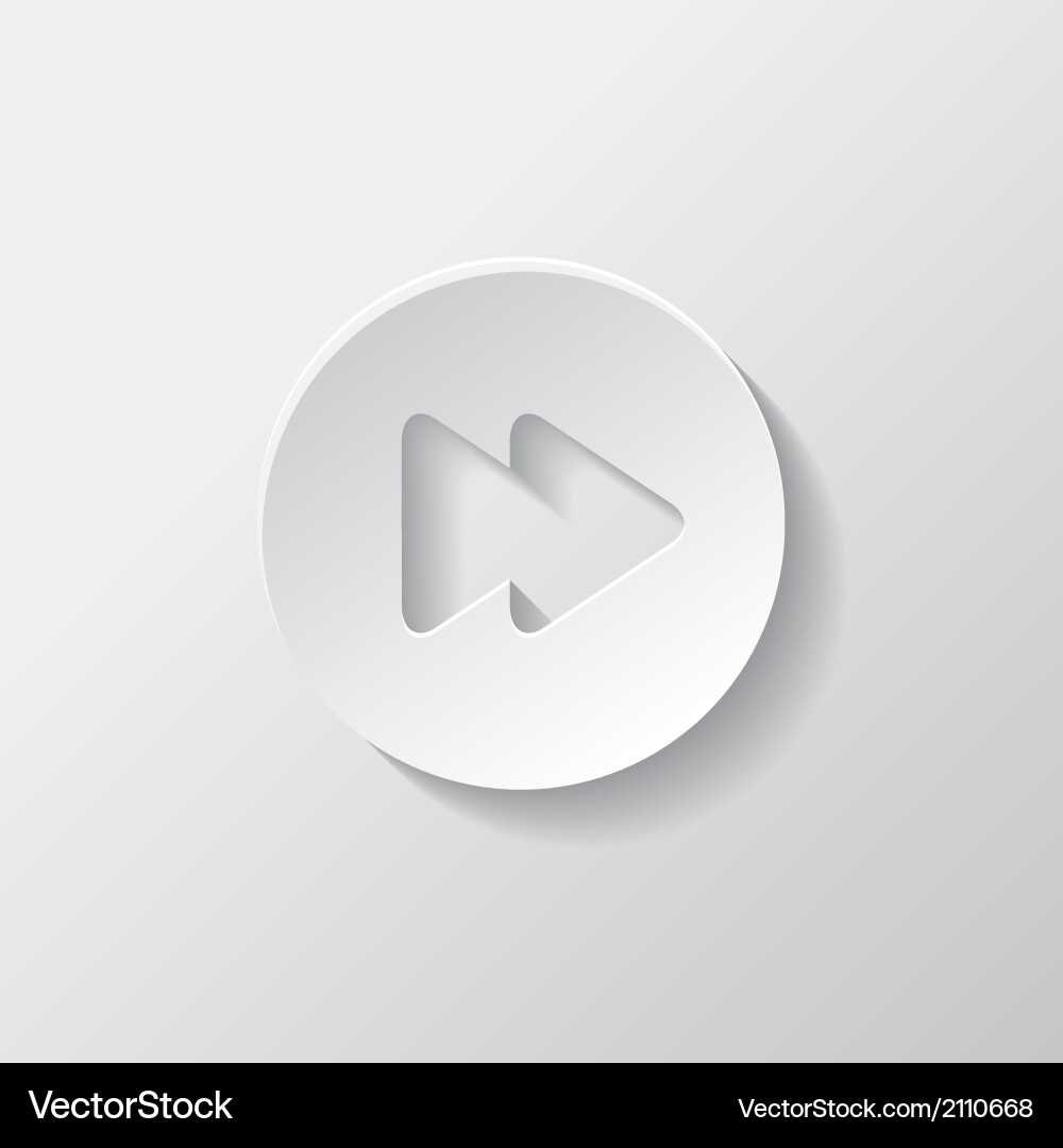 Forward Skip Icon - Media Player vector image