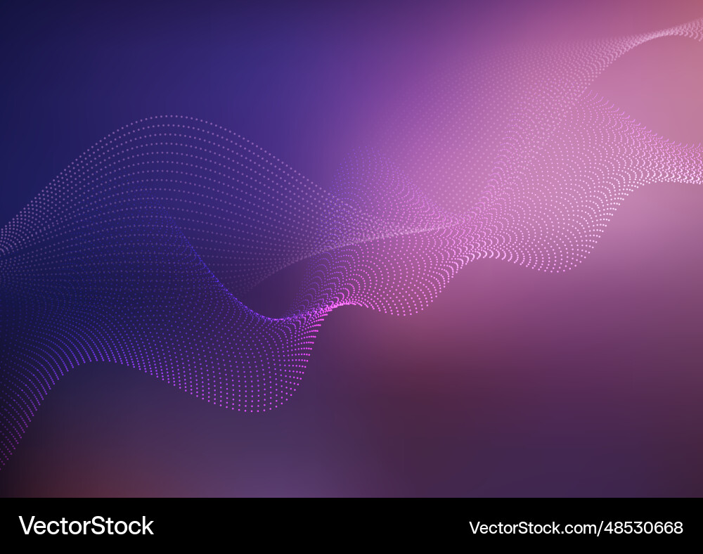 Futuristic Particle Flow Background vector image