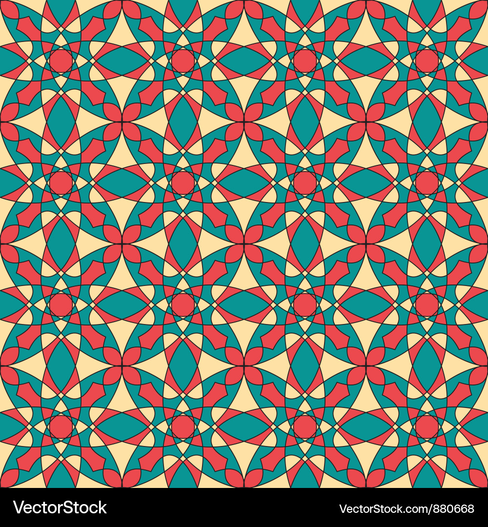 Geometric Retro Mosaic Pattern Vector Image