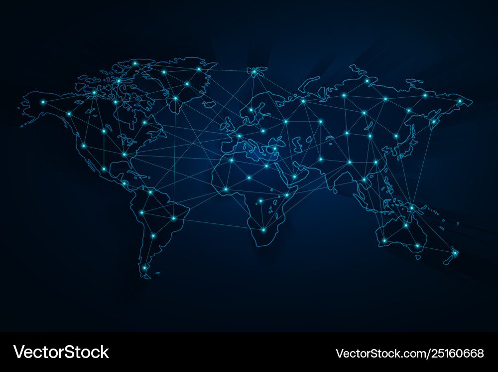 Global network connection background Global network connection background vector image