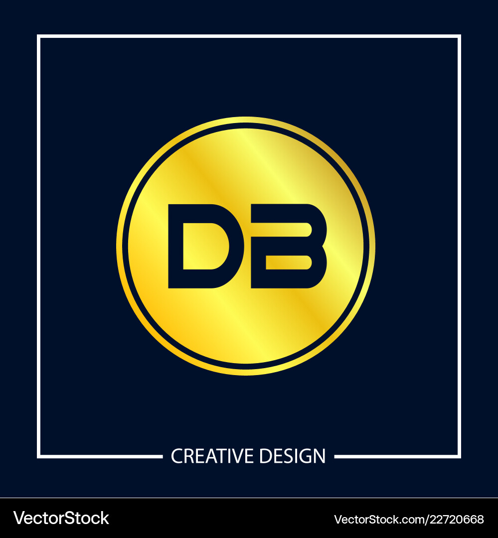 Initial letter db logo template design Initial letter db logo template design vector image
