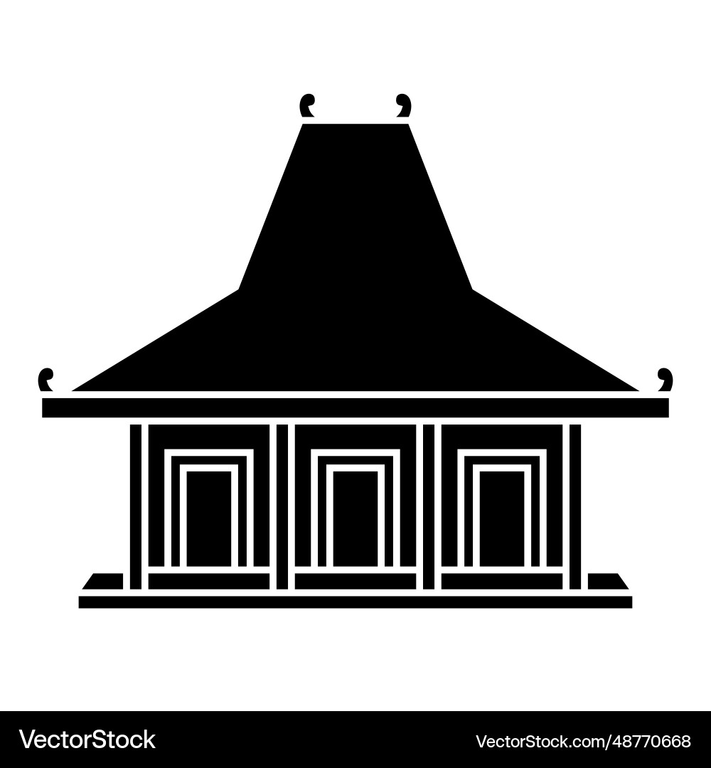 Joglo or rumah traditional jawa Royalty Free Vector Image