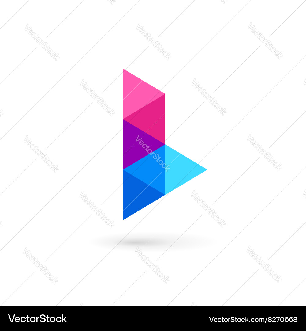 Letter b logo icon design template elements Vector Image