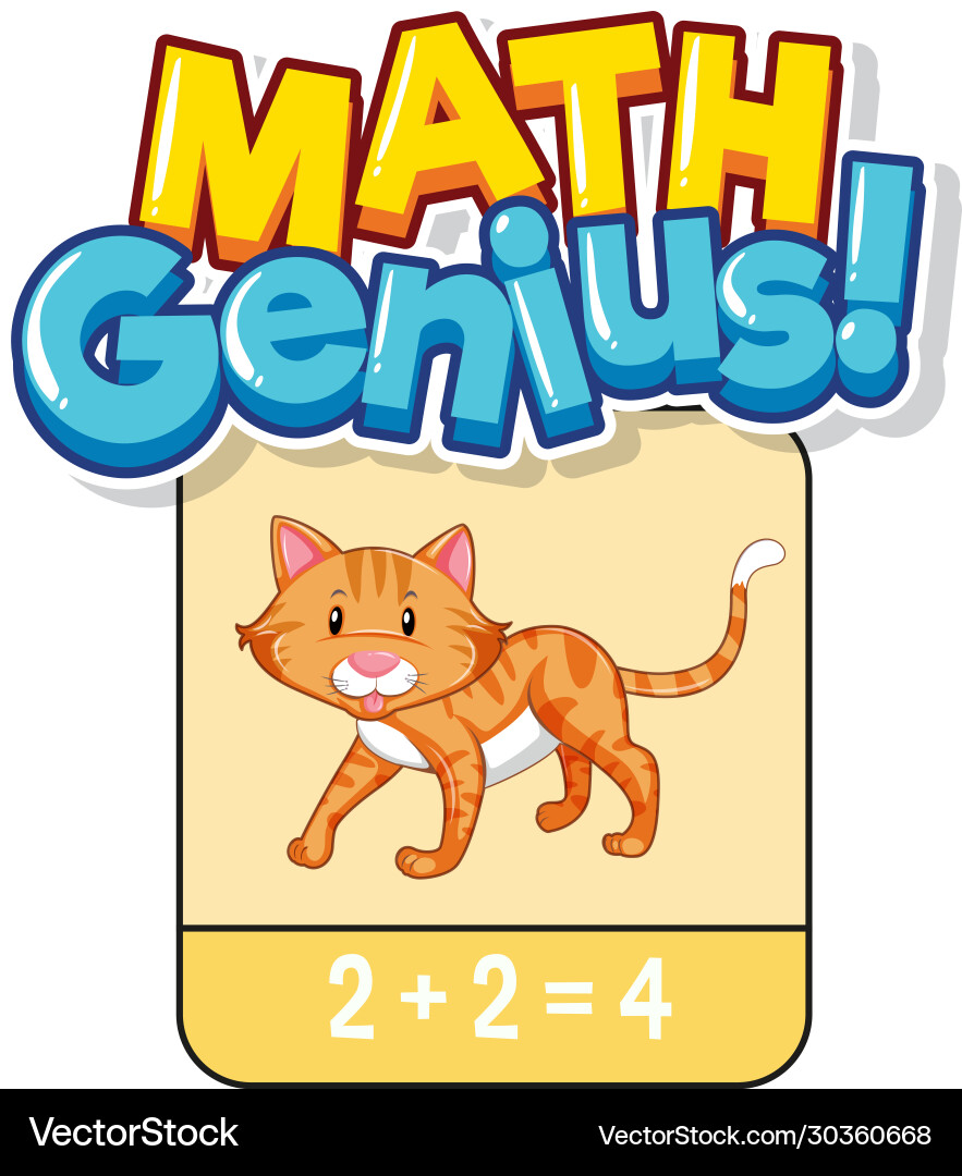 Math flashcard design for adding numbers Math flashcard design for adding numbers vector image