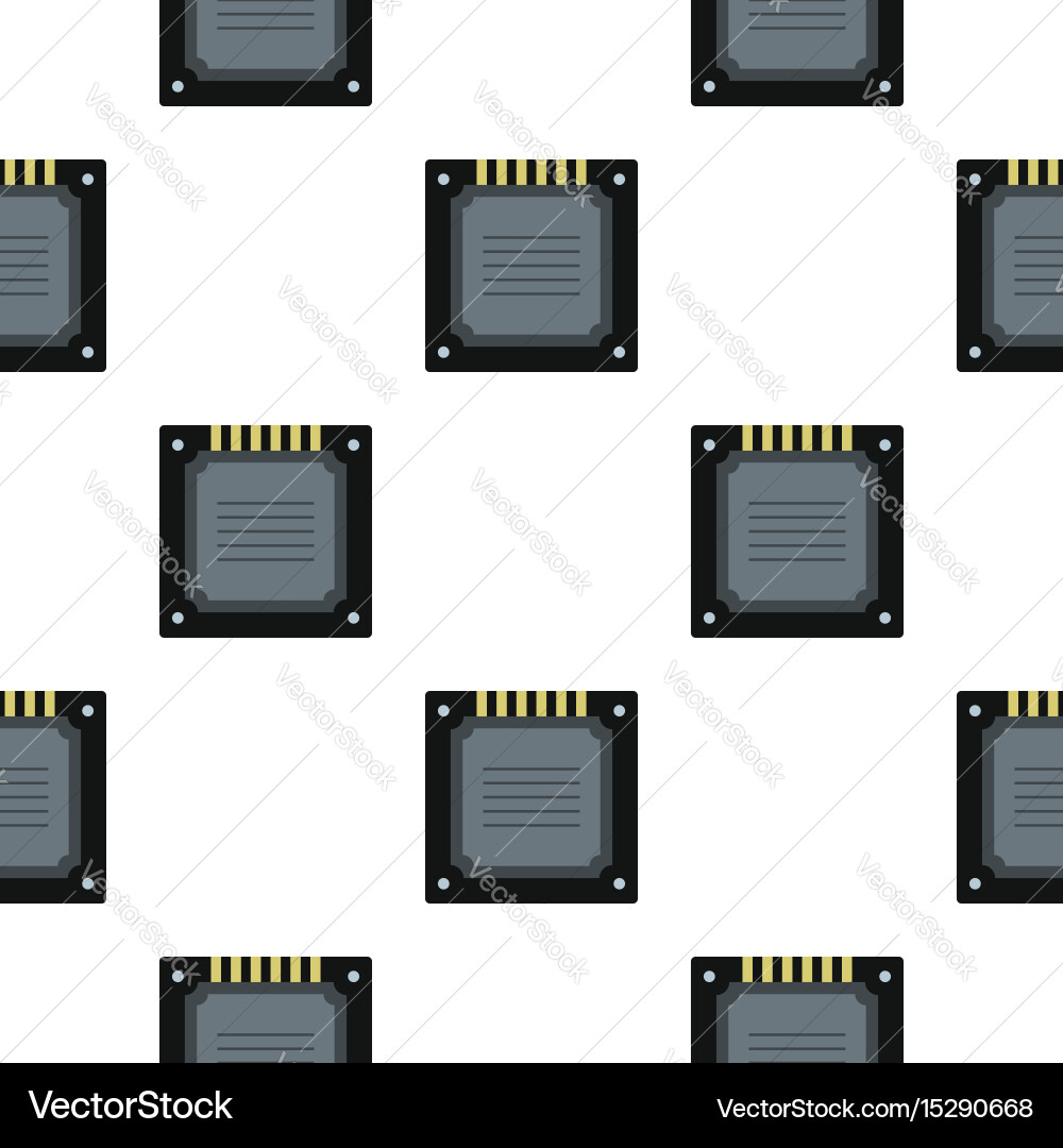 Modern multicore cpu pattern flat vector image