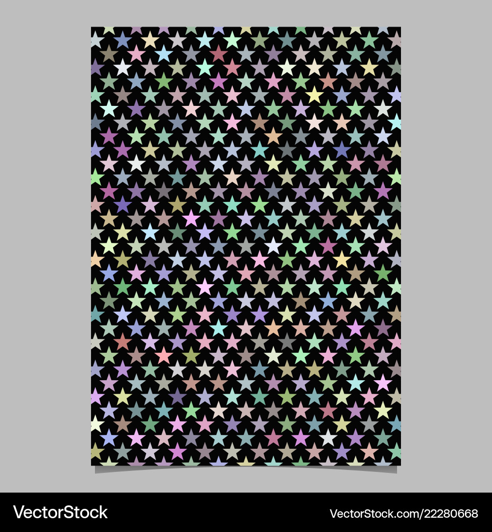 Multicolored star shape pattern background Vector Image