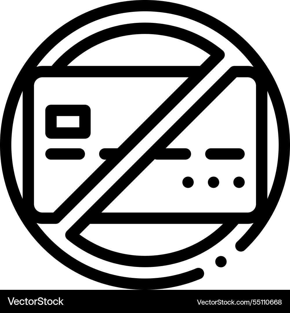 No cut icon thin linear style design isolated No cut icon thin linear style design isolated vector image