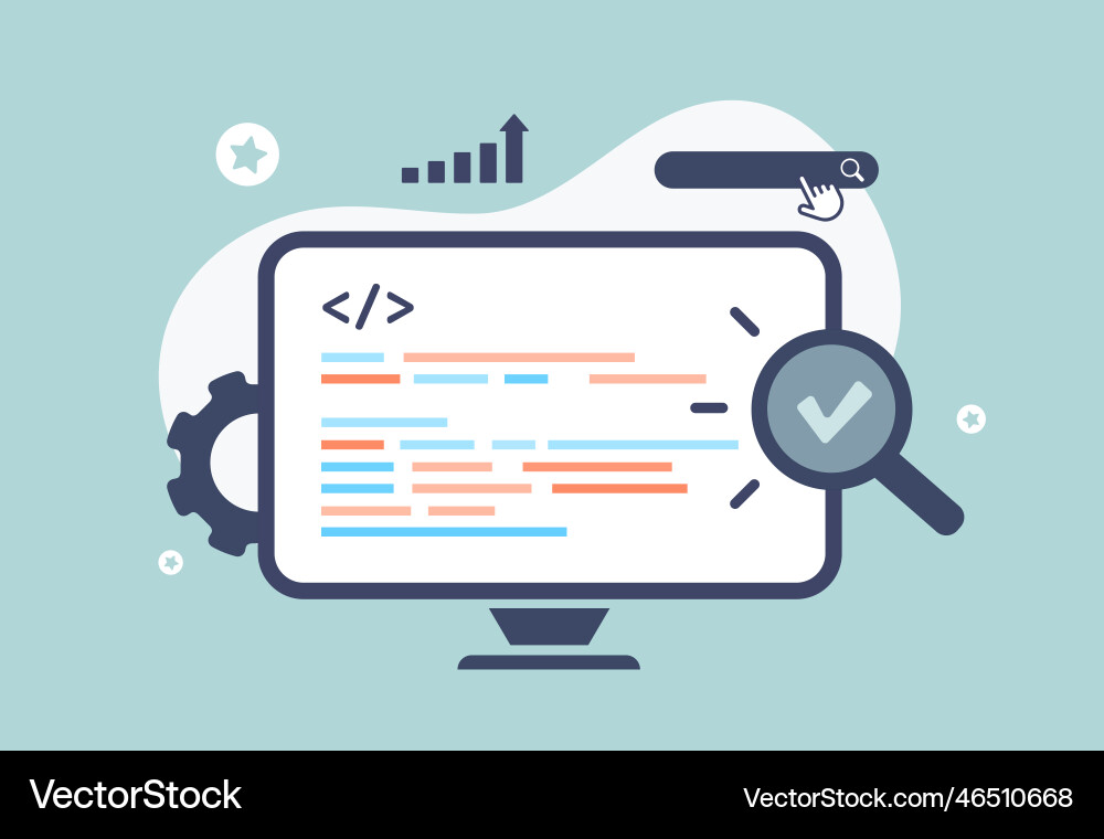 Optimize website seo with robots meta tags vector image