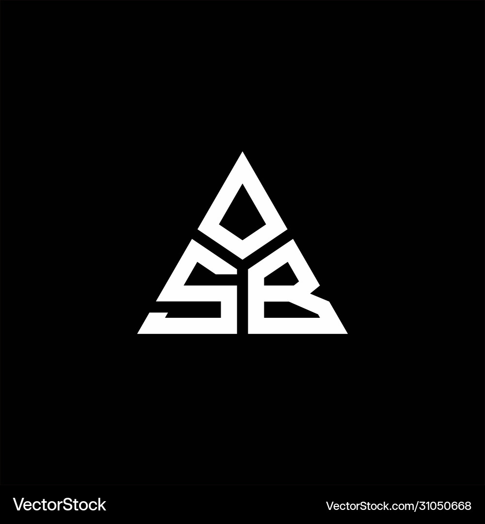 Sb Monogramm Logo mit 3 Stück Form isoliert Sb Monogramm Logo mit 3 Stück Form isoliert vektorbild