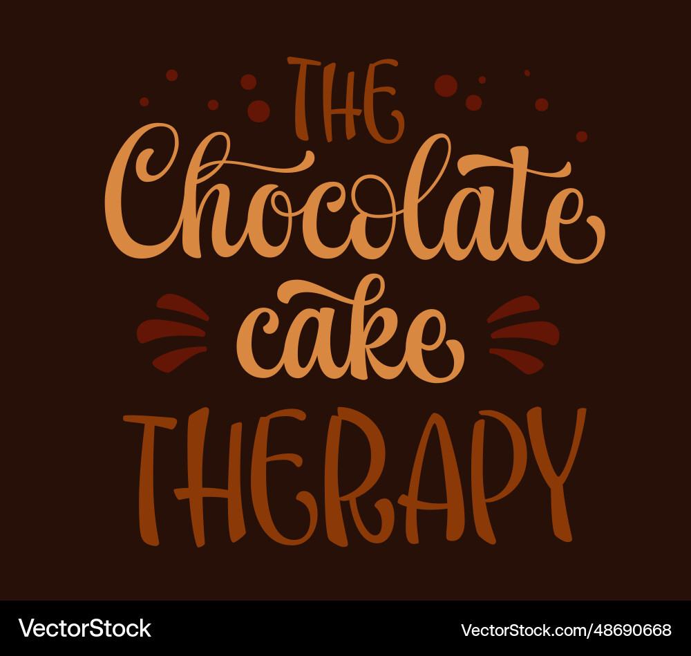 Schokoladenkuchentherapie inspirierend modern Schokoladenkuchentherapie inspirierend modern vektorbild