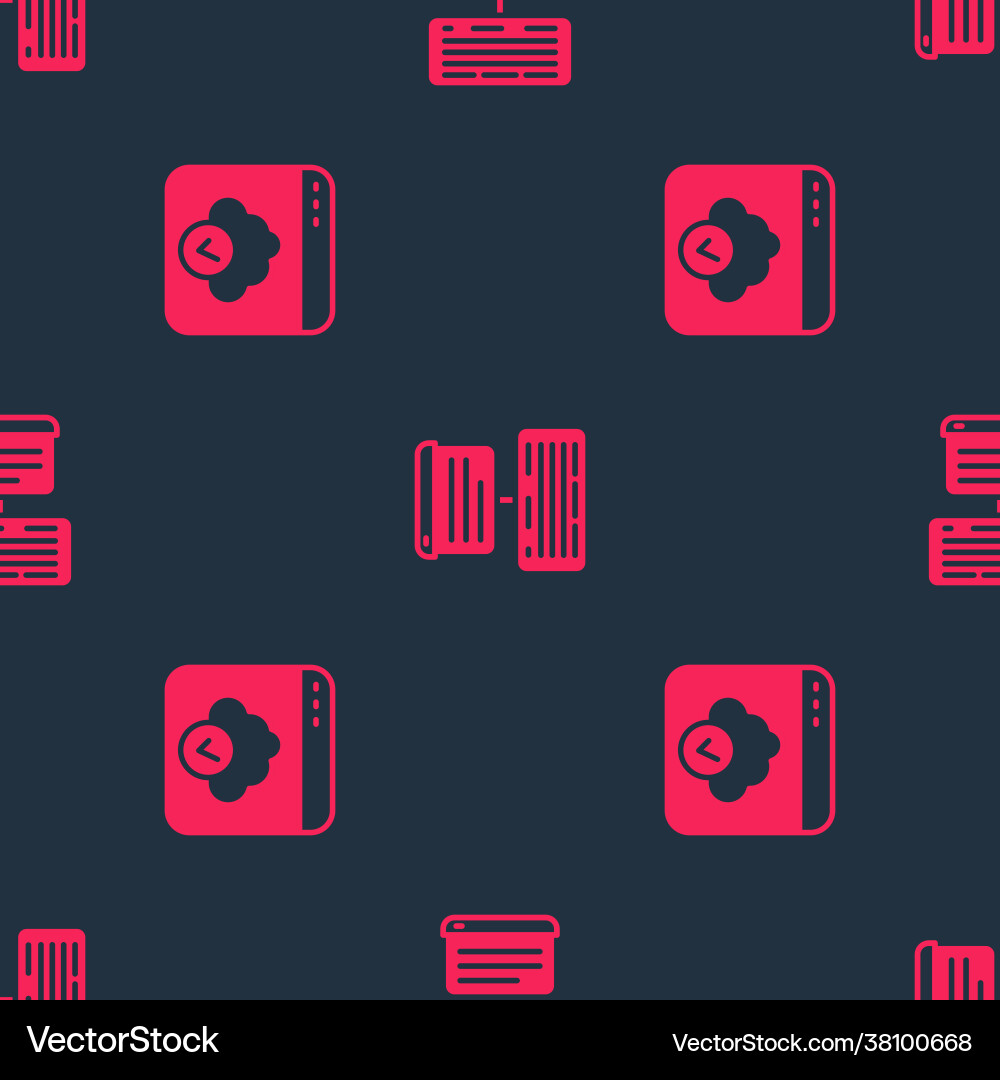 Set cloud technology data transfer and server vector image