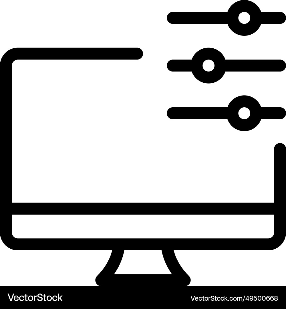 Using desktop equalizer for audio setting Vector Image